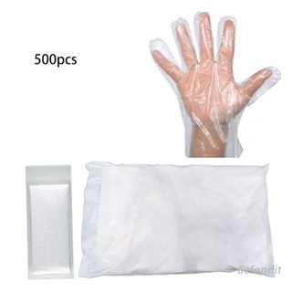 bef - guantes de vinilo (500 unidades), sin polvo, transparentes, sin látex y sin alergias, plástico, trabajo, servicio de alimentos, limpieza para adultos (1)