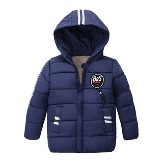 (ASH)Fashion Coat Children Winter Jacket Coat Boy Jacket Warm Hooded Kids Clothes