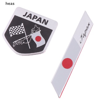 He 1Pc Japan flag logo emblem alloy badge car motorcycle decor stickers CO (9)