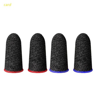tarjeta 1 par de guantes de dedo de fibra conductora antideslizantes transpirables para juegos -iphone/an-droid/ios teléfono móvil/tableta