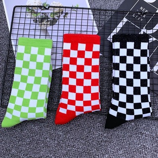 Suoyang calcetín De medio dedo/calcetines deportivos De algodón De medio a cuadros/multicolor (8)