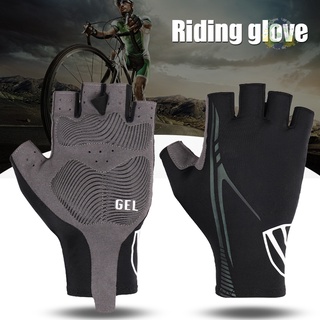 Flash a prueba de golpes almohadilla de ciclismo guantes de medio dedo guantes de deporte hombres mujeres bicicleta gimnasio Fitness guantes MTB bicicleta guantes