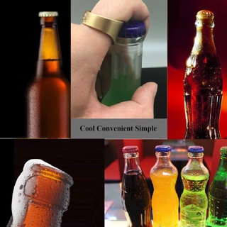 [tophumor] mini anillo abridor de botellas de cerveza de acero inoxidable para dedo, apertura de tapa de cerveza.