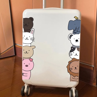 de dibujos animados lindo pequeño animal maleta pegatinas impermeables ins viento maleta carro refrigerador pegatinas de pared