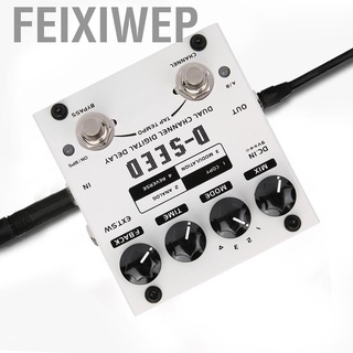 Feixiwep Effect Pedal Automatically Saved Guitar Dual Channel Design Hard Metal Shell Mini And Portable 4 Optional Jack Accessory school guitar for home