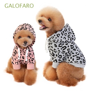 galofaro moda cachorro sudaderas clásicas mascotas suministros ropa de perro caliente chaqueta para perros pequeños lindo leopardo impresión t-shirt cool sudadera con capucha/multicolor