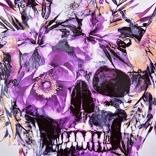 [esic] moda falsa temporal tatuaje pegatina púrpura cráneo brazo cuerpo impermeable mujeres arte fgh