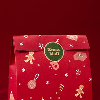 jane 6pcs craft navidad bolsa de regalo de navidad decoraciones galletas bolsas de caramelo paquete alce árbol de navidad galletas bolsas de embalaje de fiesta suministros presente caso con pegatinas tienda botín (4)