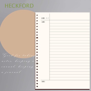 HECKFORD A5 B5 Hoja Suelta Cuaderno Página Planificador Dibujo Boceto Cuadernos Interior Núcleo De Papel Programación Rejilla Cornell Línea Kraft Recarga Espiral Carpeta