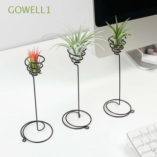 GOWELL1 Creative Air Plant Pot Stand Iron Container Garden Supplies Mini Vase Holder Decor Metal Display Rack Plant Pot (1)