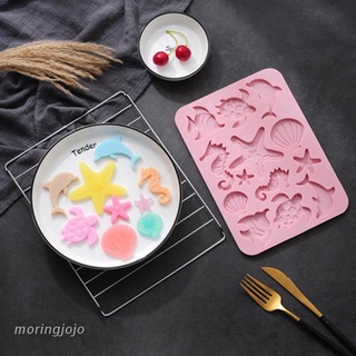 Jojo Starfish caballito de mar formas de pescado DIY Material de silicona moldes Chocolates galletas Fondants decoración de tartas para amantes de la hornear (1)