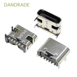 DANDRADE For PCB Design Type-C Female DIY Female Connector Type C Socket Connector 6 Pin SMT Socket Connector High Current SMD DIP Charging Port USB 3.1 Charging Socket