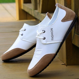 Zapatos de los hombres nuevos productos otoño transpirable zapatos de los hombres de tendencia guisantes zapatos de los hombres casual zapatos de cuero zapatos blancos