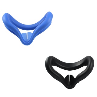 2 almohadillas de silicona suave para ojos oculus quest 2 gafas lavables y antideslizantes vr auriculares accesorio, negro y azul