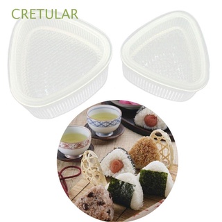 cretular 4 piezas (2 juegos) carne sushi onigiri molde diy forma triangular bola de arroz marco de cocina decoración bento prensa de alimentos