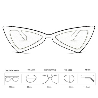 Bs lentes de sol Vintage irregulares en forma triangular para mujer lentes de sol de ojo de gato 0928 (8)