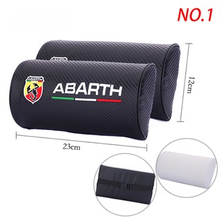 2pcs Abarth Logo de fibra de carbono de coche de la cubierta del cinturón de seguridad de la funda de protección automática almohadilla de hombro para Abarth 204 0 Spyder Berlinetta (2)