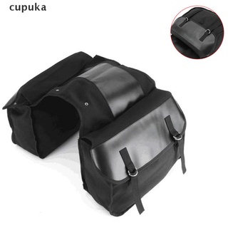 cupuka - alforjas para motocicleta, lona negra, impermeable, equipaje de moto