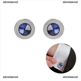 Adbr fashion Feminina Azul White Cufflinks Cristal Cuff instruções Botão Da Camisa charm Jóias Tom
