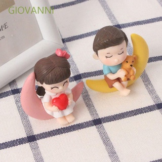 Giovanni 2 unids/set decoración de mesa romántica para Bonsai casa luna pareja artesanía figuritas PVC adornos decorativos (1)