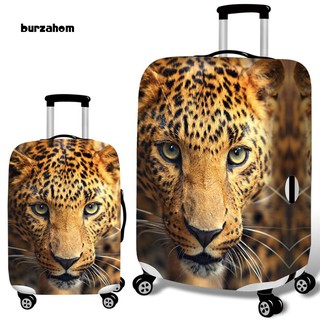Bur-3D Leopard Print - funda protectora elástica de viaje para maleta de equipaje de 18-28 pulgadas