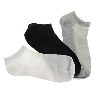 Calcetines de verano puros negros-gris-blancos para hombres y mujeres/calcetines de barco invisibles para hombres/calcetines deportivos S2F4