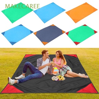 MAKECAREE 10 colors Beach Blanket Foldable Waterproof Mattress Outdoor Picnic Mat Portable High quality Travel Blanket 1m*1.4m Camping Ground Mats