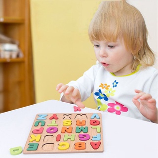 Yaoling juego Modelos digitales rompecabezas De montaje De madera juguetes Números Alfabeto educación temprana juguetes inteligencia rompecabezas (3)