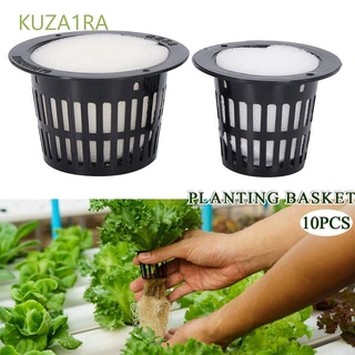 KUZA1RA - macetas de guardería para germinar, maceta de malla, maceta de espuma, 10 unidades, clon de jardín, aeropónico, taza de red hidropónica