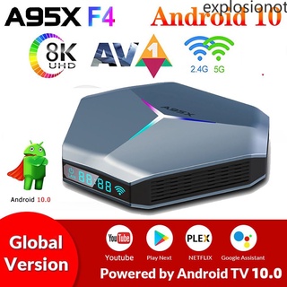 2021 Amlogic A95X F4 S905X4 Rgb Luz Tv box Android 10 Wifi 8k Youtube Media Player