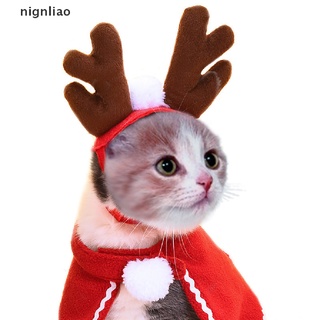[ao] Tocado De Navidad Para Mascotas , Disfraz De Santa , Ropa De Gato , Cachorro Pequeño , Gatito .