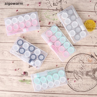 aigowarm - caja de almacenamiento para lentes de contacto (5 pares, con botella y pinzas co) (1)
