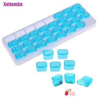 [Xoitombn] 31days Month Weekly Medicine Storage Tablet Pill Sorter Pill Case Organizer Box