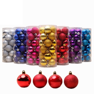 24 piezas brillante árbol de navidad bola bola fiesta boda decoración adorno colgante (2)