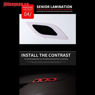 [jitinayuan]stickers para coche 6 piezas/juego de tiras reflectantes para coche/fibra de carbono C (7)
