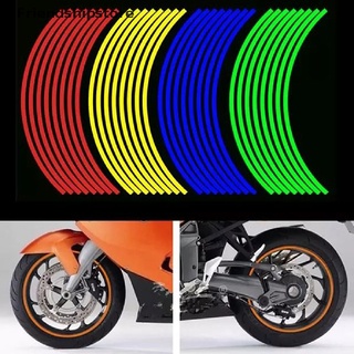[friendshipstore] 16pcs 17" 18" tiras de motocicleta coche rueda neumático pegatinas reflectante llanta cinta co