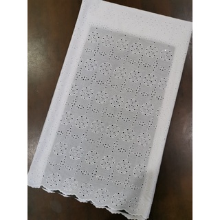 Bordado de algodón #16043 blanco - algodón bordado ancho 140 cm - precio 120.000/kebaya tamaño 1.5 m