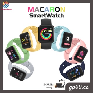 Y68 Candy Macaron Smart Watch Deportivo Reloj Fitness Tracker Digital Corazón Jam Tangan Wanita