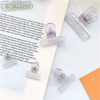 boklund 5 unids/set carpeta clip plástico encuadernación suministros clips de papel estudiantes escolares transparentes suministros de oficina bill clip papelería abrazaderas