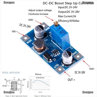 <dengyou> 2a dc-dc boost convertidor de voltios fuente de alimentación 2v-24v a 3v 5v 6v 9v 12v 19v