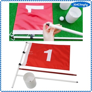 3 secciones de golf flagsticks práctica agujero taza poner bandera verde todos 6 pies (6)