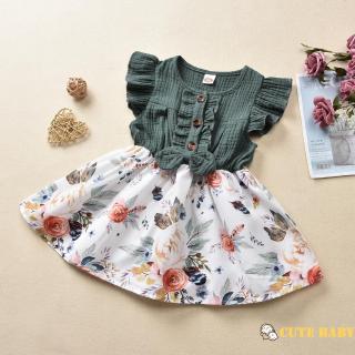 B B nuevo Vestido De fiesta De tutú con Vestido De flores para bebés/niños/niños/Vestido casual (1)