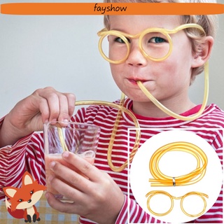 Fay Hot Party suministros de bebida suave divertido juguete Flexible PVC DIY accesorios creatividad gafas paja