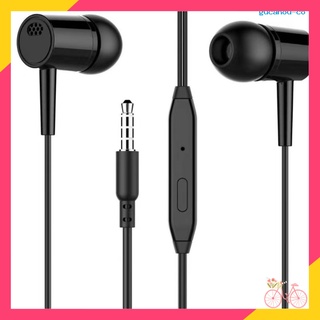 [guc] d21 universal 3,5 mm altavoces duales graves pesados dinámicos in-ear deporte con cable auriculares