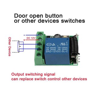 dc 12v 1ch 433mhz universal inalámbrico control remoto interruptor rf relé receptor 433 mhz transmisor botón módulo diy kit (4)
