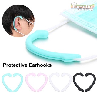 THEMTION 1Pairs Candy Color Ear Hook Holder Anti Slip Eyeglass Grip Eyeglass Accessories Universal Silicone Ear Protectors Soft Protection Pad/Multicolor