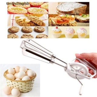 [tinchilinghb] Rotary Manual Hand Whisk Egg Beater Mixer Blender Stainless Steel Kitchen [HOT]