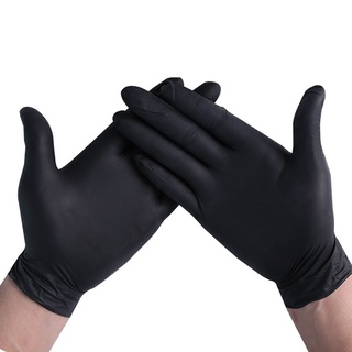 1pc resistente al desgaste hogar desechable negro antideslizante guantes de nitrilo/goma látex limpieza de alimentos guantes de lavado de platos