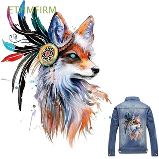 ETHMFIRM Press Foxes Patches T-shirt Iron on Appliques Heat Transfer Stickers Dresses Clothes A-level Washable DIY Printing