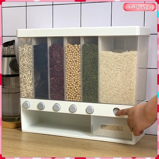 dispensador de arroz seperado montado en la pared para frijoles de arroz dulces snacks cocina (3)